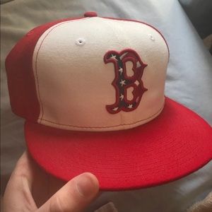 Stars and Stipes Red Sox Fitted Hat